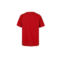 Playera Peso Completo Cuello Redondo Manga Corta Unisex Para Niño Color Rojo