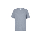 Playera Peso Completo Cuello Redondo Manga Corta Unisex Para Niño Color Gris Jaspe