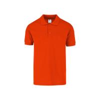 Playera Tipo Polo Piqué Para Caballero •50% Algodón-50% Poliéster• Color Naranja