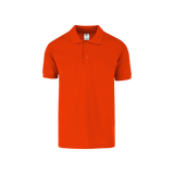 Playera Tipo Polo Piqué Para Caballero •50% Algodón-50% Poliéster• Color Naranja