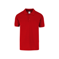 Playera Tipo Polo Piqué Para Caballero •50% Algodón-50% Poliéster• Color Rojo