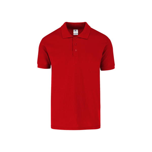 Playera Tipo Polo Piqué Para Caballero •50% Algodón-50% Poliéster• Color Rojo