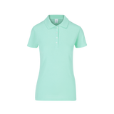 Playera Tipo Polo Pique Con Silueta Para Dama Color Aqua