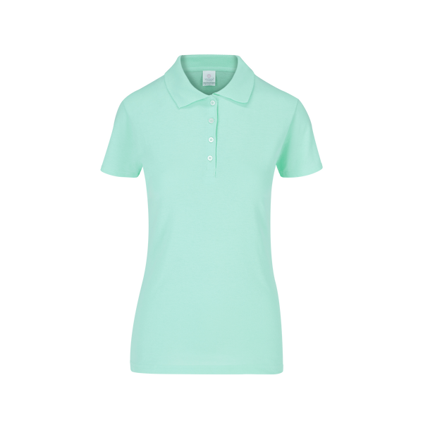 Playera Tipo Polo Pique Con Silueta Para Dama Color Aqua