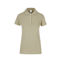 Playera Tipo Polo Pique Con Silueta Para Dama Color Beige