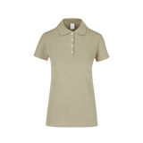 Playera Tipo Polo Pique Con Silueta Para Dama Color Beige