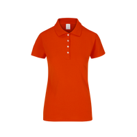 Playera Tipo Polo Pique Con Silueta Para Dama Color Naranja