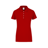 Playera Tipo Polo Pique Con Silueta Para Dama Color Rojo