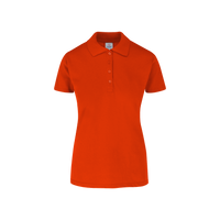 Playera Tipo Polo Piqué con Silueta Para Dama •50% Algodón-50% Poliéster• Color Naranja