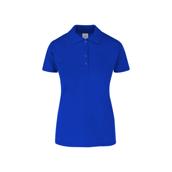 Playera Tipo Polo Piqué con Silueta Para Dama •50% Algodón-50% Poliéster• Color Royal