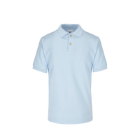 Playera tipo Polo Pique Unisex Para Joven Color Azul Claro