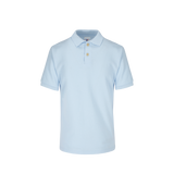 Playera tipo Polo Pique Unisex Para Joven Color Azul Claro