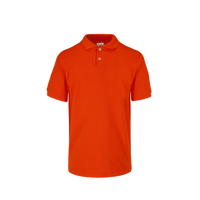 Playera tipo Polo Pique Unisex Para Joven Color Naranja