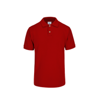 Playera tipo Polo Pique Unisex Para Joven Color Rojo