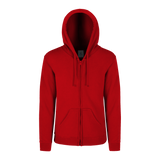 Sudadera con Capucha, Cangurera y Cierre Unisex para Adulto Color Rojo