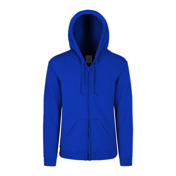 Sudadera con Capucha, Cangurera y Cierre Unisex para Adulto Color Royal