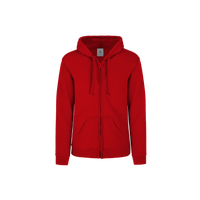 Sudadera Con Capucha Cangurera Y Cierre Unisex Para Joven Color Rojo